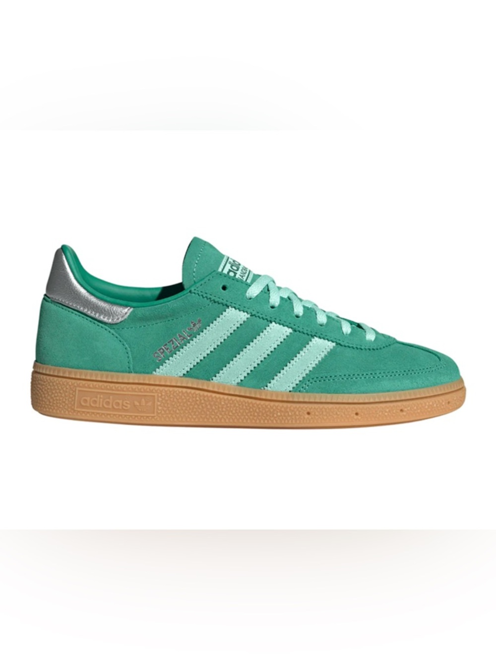 adidas Spezial Suede Sneaker in Mint Green with Gum Sole